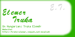 elemer truka business card