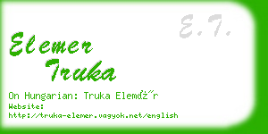 elemer truka business card